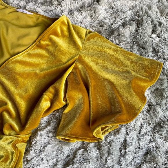 Jack by BB Dakota Velour Fit & Flare Wrap Dress Size S/M - Picture 7 of 9